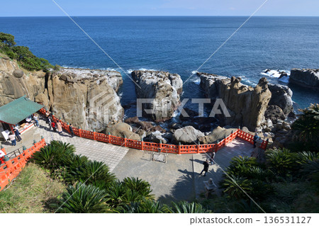 Udo Shrine, rock formations in front of the cave, Nichinan City, Miyazaki Prefecture Udo Shrine, rock formations in front of the cave, Nichinan City, Miyazaki Prefecture 136531127
