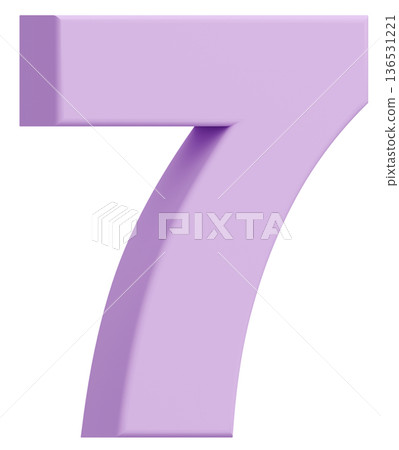 3D material_number_7_purple 136531221