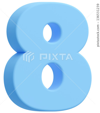 3D material_number_8_light blue 3D material_number_8_light blue 136531239