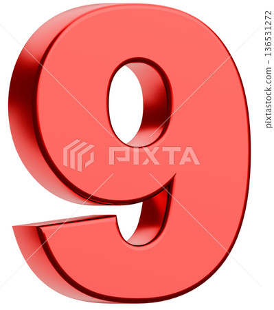 3D material_number_9_metallic_red 3D material_number_9_metallic_red 136531272
