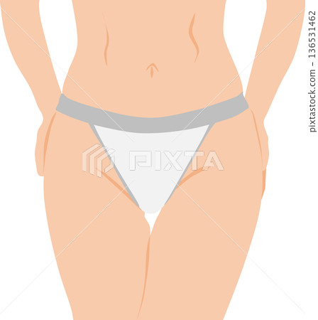 Illustration of a woman who succeeded in dieting Illustration of a woman who succeeded in dieting 136531462
