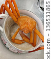 Red snow crab about to be boiled 136531865