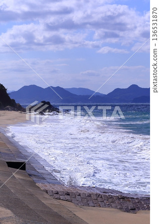 blue sea and sky blue sea and sky 136531870
