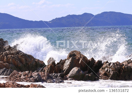blue sea and sky 136531872