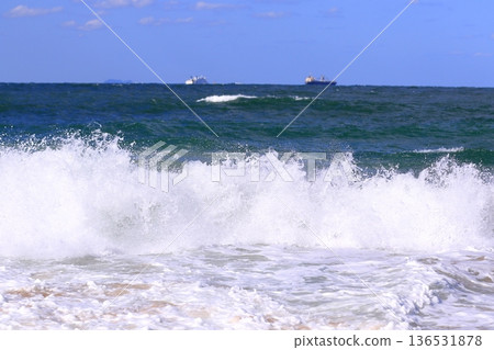 blue sea and sky blue sea and sky 136531878