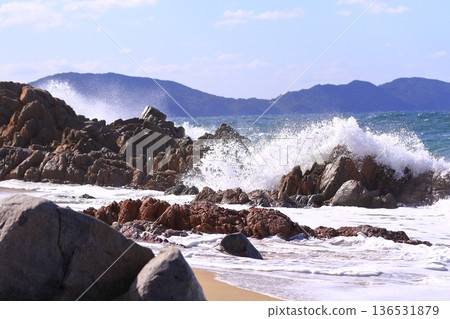 blue sea and sky 136531879