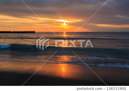 Yokosuka Akiya Coast evening view 136531908