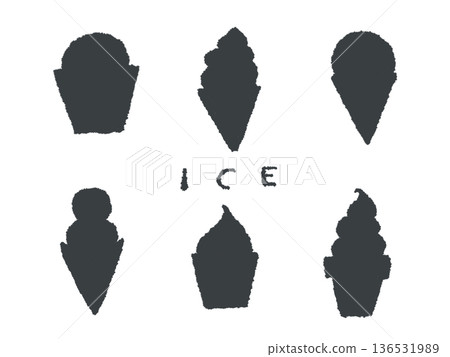 Hand-drawn illustrations and ice cream that are easy to use as icons and symbol marks when designing. Hand-drawn illustrations and ice cream that are easy to use as icons and symbol marks when designing. 136531989