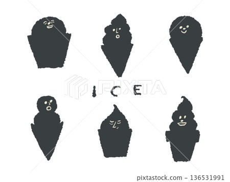 Expressive hand-drawn illustrations that can be used as icons or symbol marks in designs. 136531991