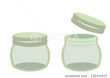 Simple transparent bottle illustration set Simple transparent bottle illustration set 136532675