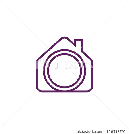 House of Photography Vector Logo Template House of Photography Vector Logo Template 136532791