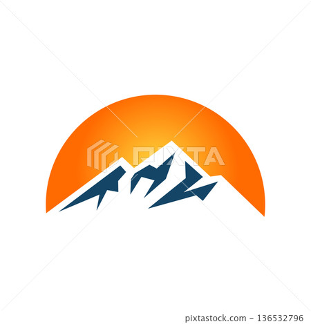 Mountain Icon Vector Logo Template Mountain Icon Vector Logo Template 136532796