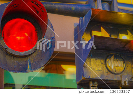Close-up of an old traffic light Close-up of an old traffic light 136533397