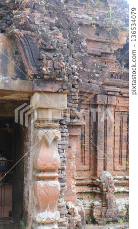 ancient brick temple complex ruins at My Son Sanctuary 136534079