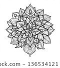 Healing mandala style illustration 136534121