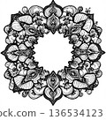 Healing mandala style illustration 136534123