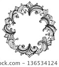 Healing mandala style illustration 136534124