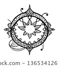 Healing mandala style illustration 136534126