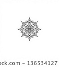 Healing mandala style illustration 136534127