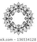 Healing mandala style illustration 136534128