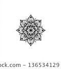 Healing mandala style illustration 136534129