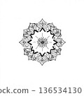 Healing mandala style illustration 136534130