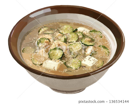 Chilled soup (without wooden spoon) 136534144