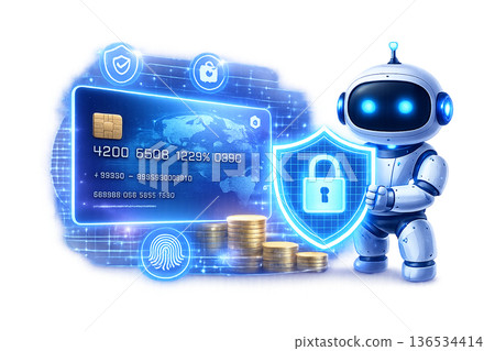 商業與人工智慧插畫素材 136534414