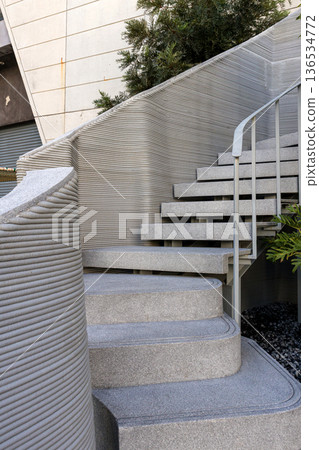 3D Printed concrete texture. architectural background. 3D Printed concrete texture. architectural background. 136534772