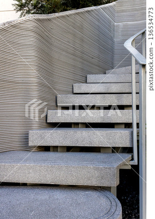 3D Printed concrete texture. architectural background. 3D Printed concrete texture. architectural background. 136534773