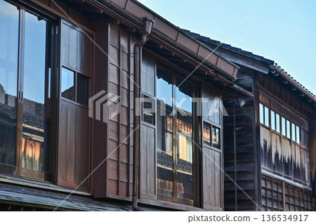 Higashi Chaya District with blue sky Higashi Chaya District with blue sky 136534917