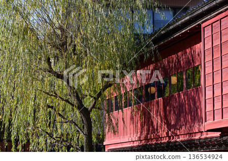 Higashi Chaya District with blue sky Higashi Chaya District with blue sky 136534924