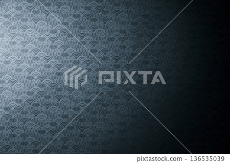 Japanese pattern background_blue black Japanese pattern background_blue black 136535039