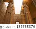 The gigantic columns and majestic space of Luxor Temple 136535379