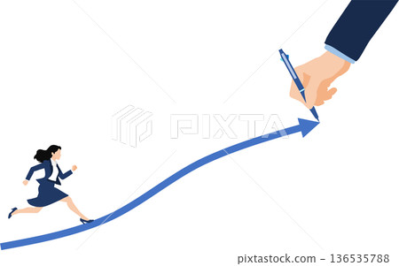 實現目標的路線圖插圖 136535788