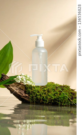 Milky Shower Cream Bottle with Lily of the Valley Milky Shower Cream Bottle with Lily of the Valley 136536828