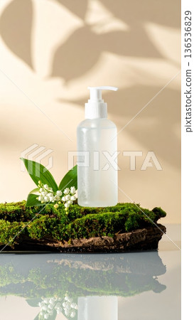 Milky Shower Cream Bottle with Lily of the Valley Milky Shower Cream Bottle with Lily of the Valley 136536829