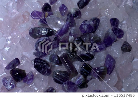 Amethyst and Quartz Power Stones Amethyst and Quartz Power Stones 136537496