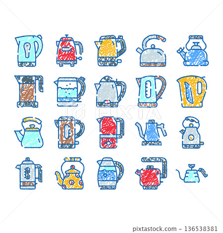 Kettle appliance collection for kitchen electronics 136538381