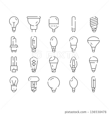 Light bulb collection of various energy efficient lamps Light bulb collection of various energy efficient lamps 136538478