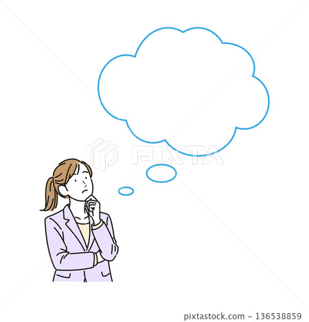 思考型商務人士的對話框 136538859