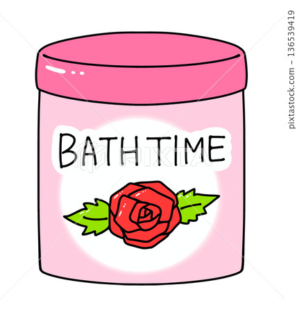 Simple and easy-to-use bath salt bottle, rose scent, solid color Simple and easy-to-use bath salt bottle, rose scent, solid color 136539419