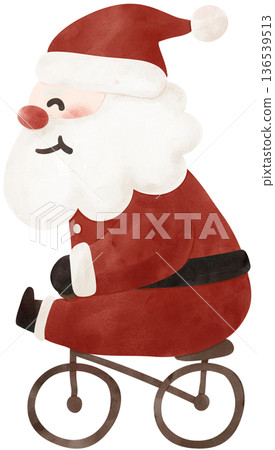 Christmas Santa claus playful hand drawing cartoon character watercolor illustration Christmas Santa claus playful hand drawing cartoon character watercolor illustration 136539513