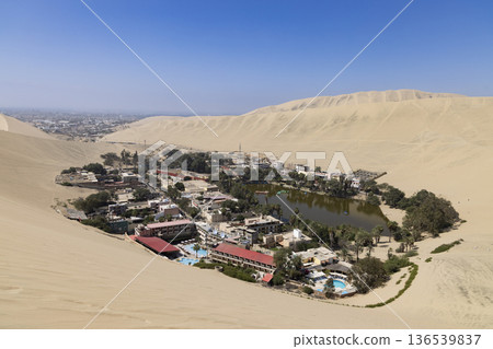 Panoramic view of Huacachina Panoramic view of Huacachina 136539837