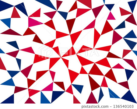 幾何圖案，三角形，白色背景，彩色，紅色，海軍藍 136540103
