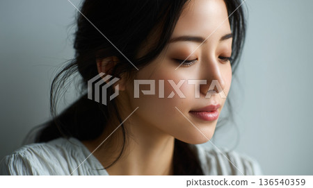 Close-up portrait of a Japanese woman 136540359