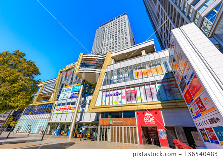 Cityscape of Sumida Ward, Tokyo Olinas Mall and Olinas Tower 136540483