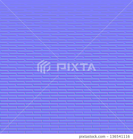 Modern horizontal thin brick pattern normal map 136541116