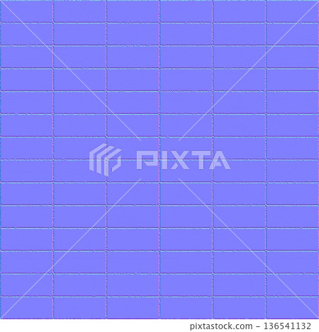 Rectangular ceramic tile grid normal map Rectangular ceramic tile grid normal map 136541132