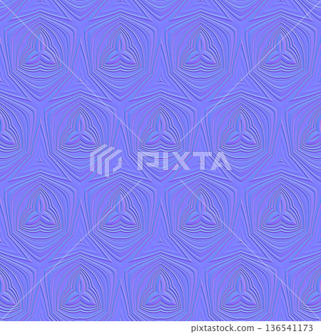 Hexagonal Trefoil Ornament Normal Map 136541173